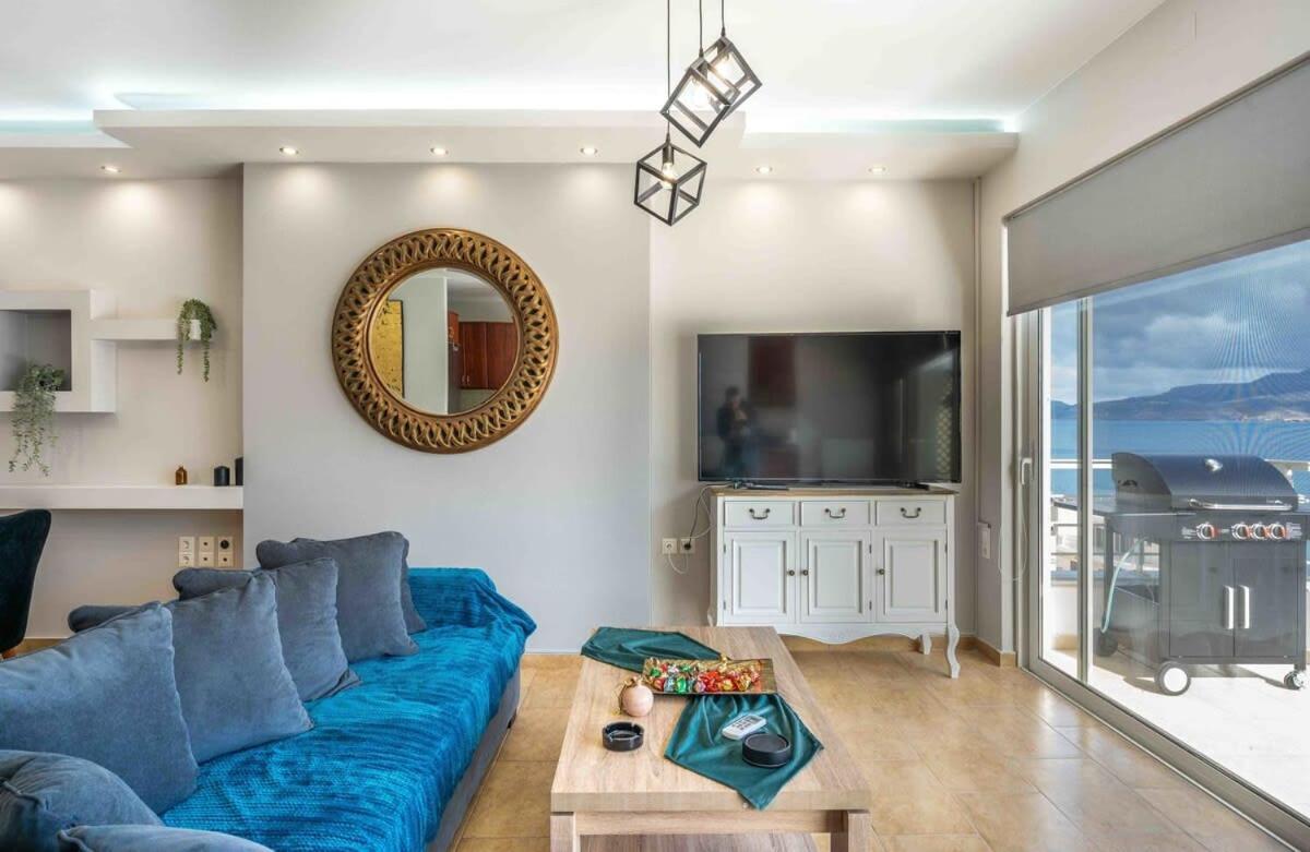 Sitia Panoramic Penthouse - Close To Sandy Beach - Private Parking Extérieur photo